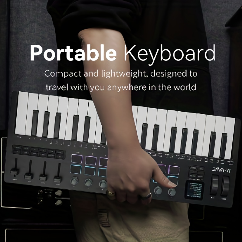 Midi Controller Pad - M-VAVE SMK37PRO 37鍵 Bluetooth MIDIキーボードコントローラー ワイヤレスFMシンセサイザー
