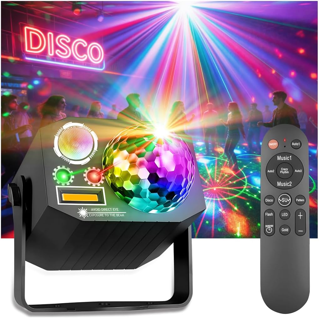 DJパーティー用ディスコボールライト、パターンと音声起動LE - Audio Music Dj のレビューと価格