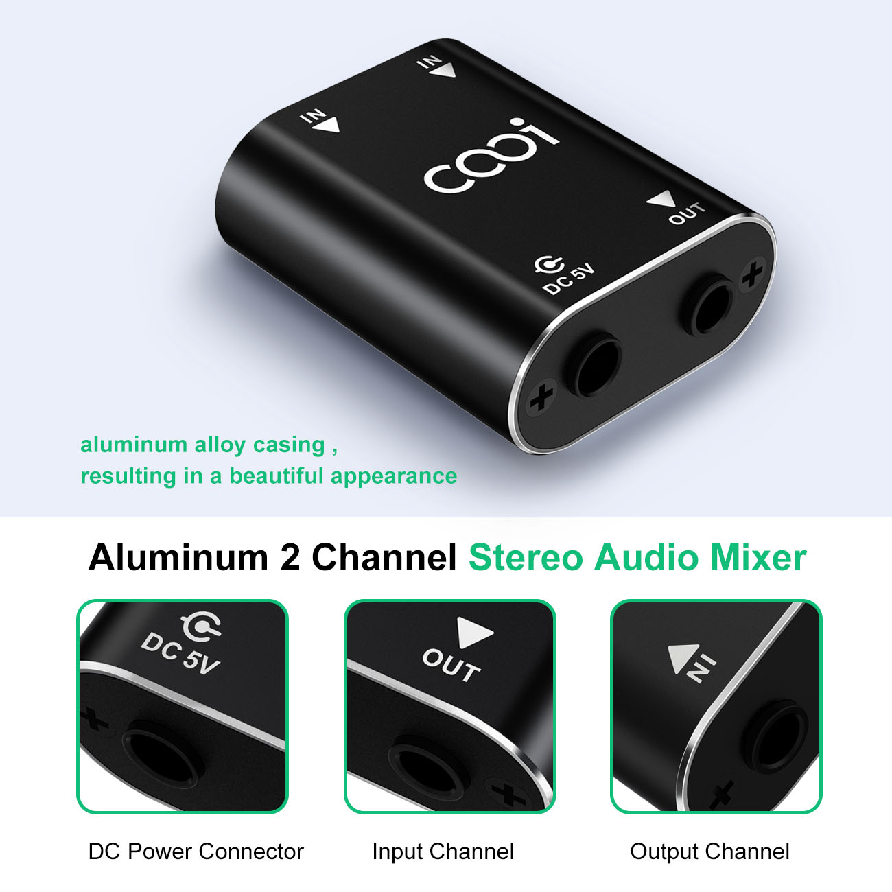 Cooidea 2 チャンネル ミニ ステレオ オーディオ  - Audio Music Dj のレビューと価格